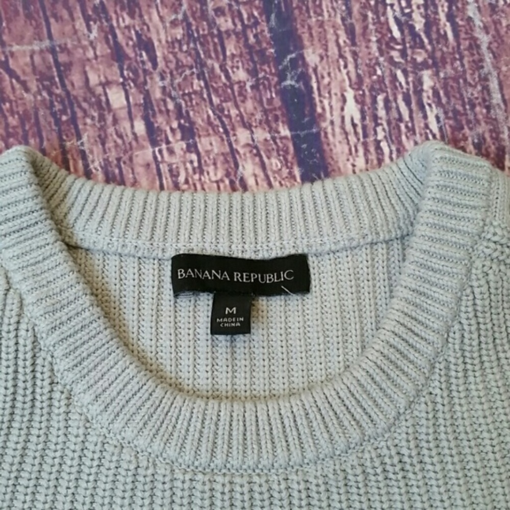 Banana Republic Gray Embellished Crew Neck Sweater - Picture 6 of 6